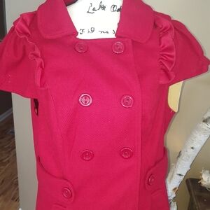 Naranka red button up jacket shirt size 3XL
